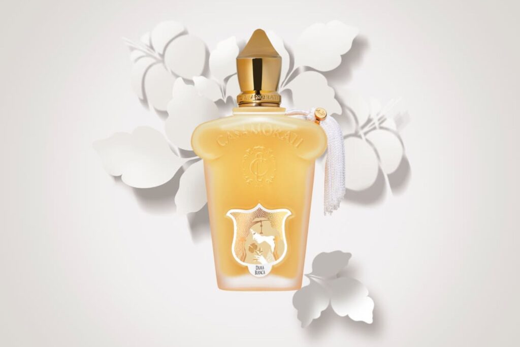 flacone bianco dama bianca casa morati profumo oro bianco
